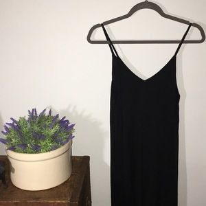 Express black heathered high low dress // medium